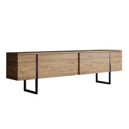 Hanah Home Soporte para TV Luxe - Pino Atlántico y Negro